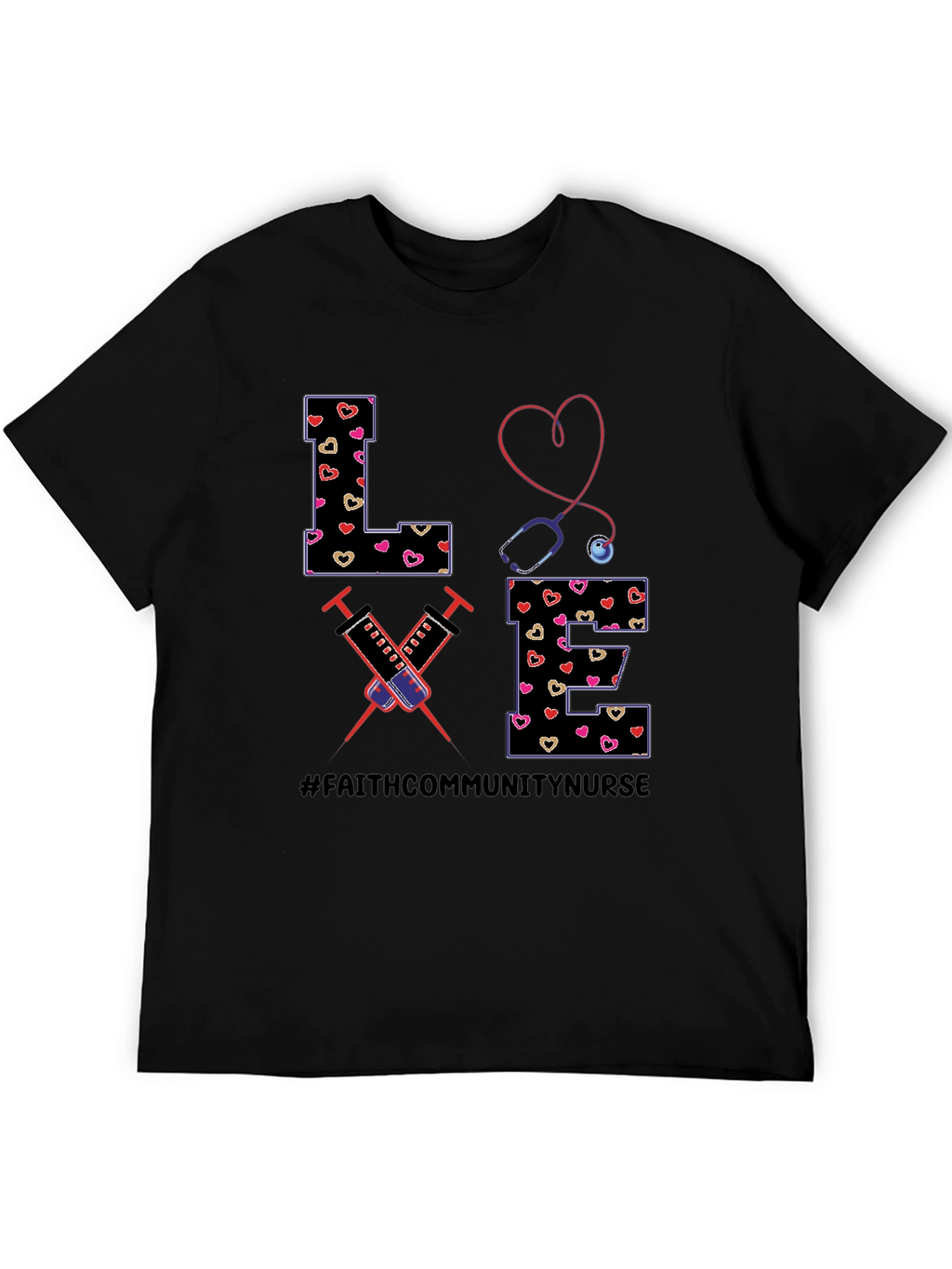 Faith Community Nurse Love Graphic T-Shirt
