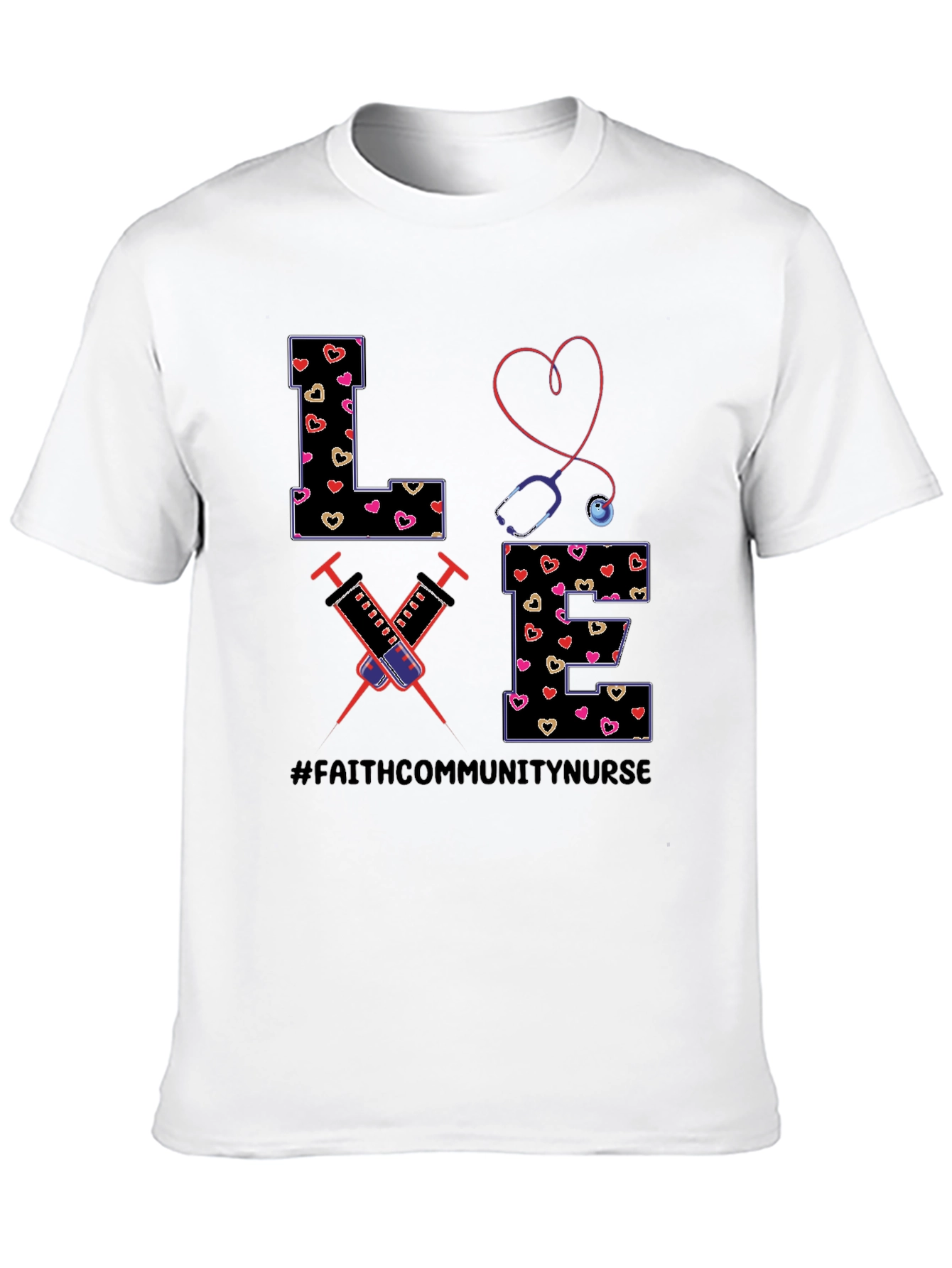 Faith Community Nurse Love Graphic T-Shirt