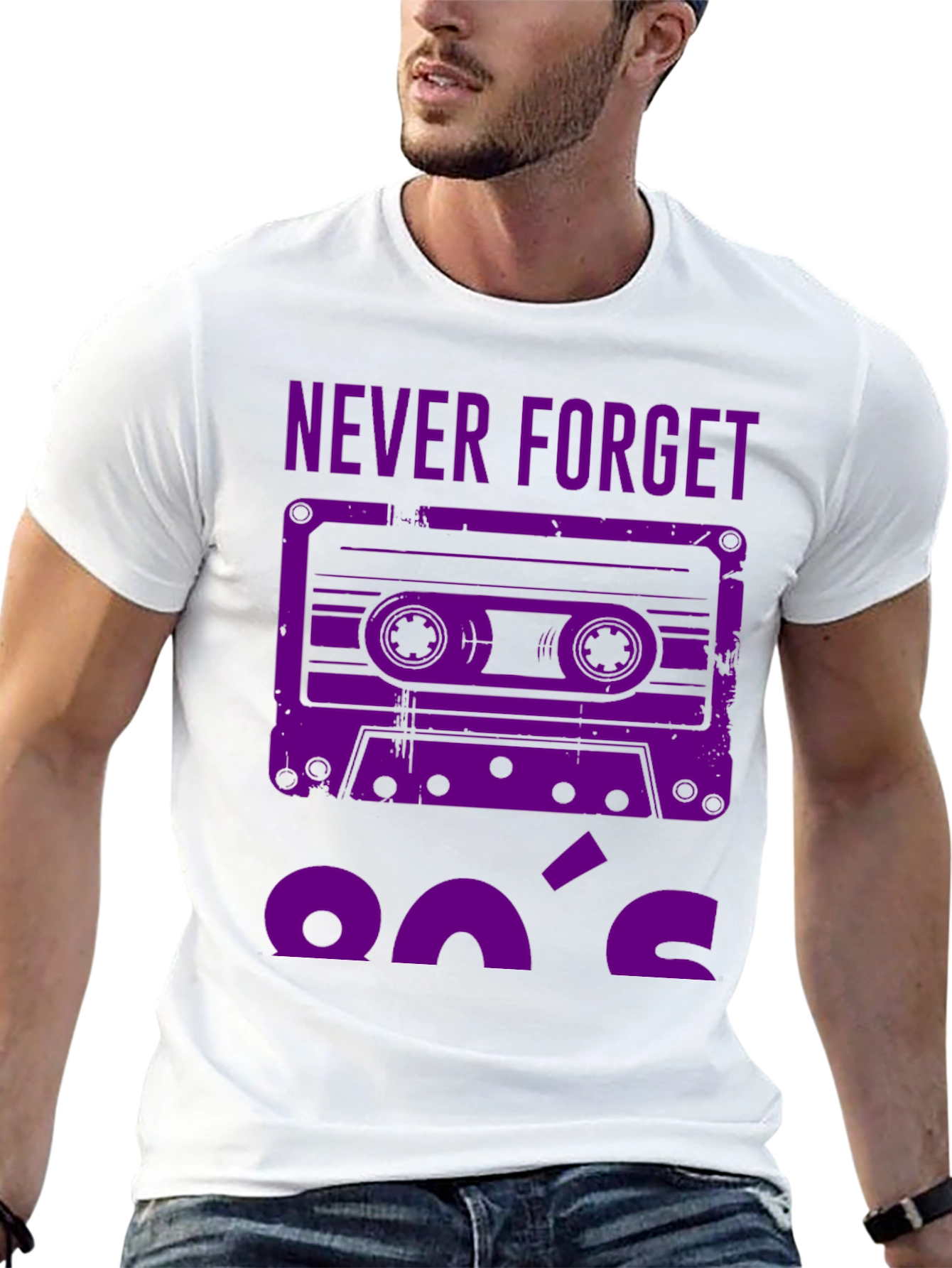 Never Forget 90s Cassette Tape Graphic T-Shirt
