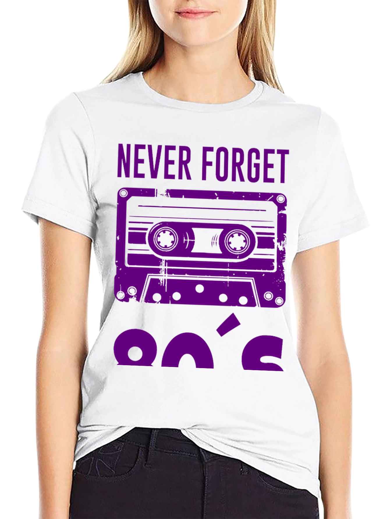 Never Forget 90s Cassette Tape Graphic T-Shirt