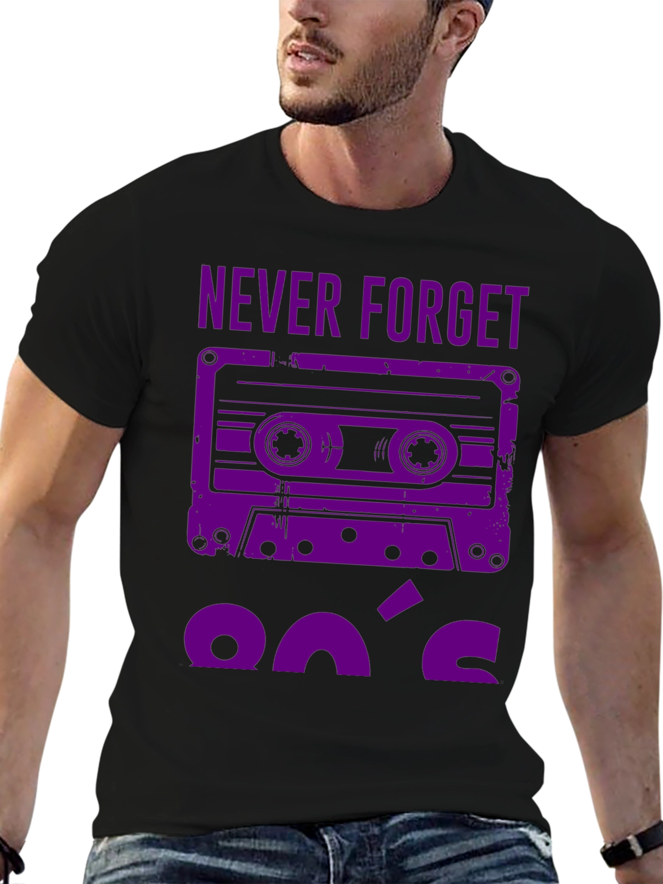 Never Forget 90s Cassette Tape Graphic T-Shirt