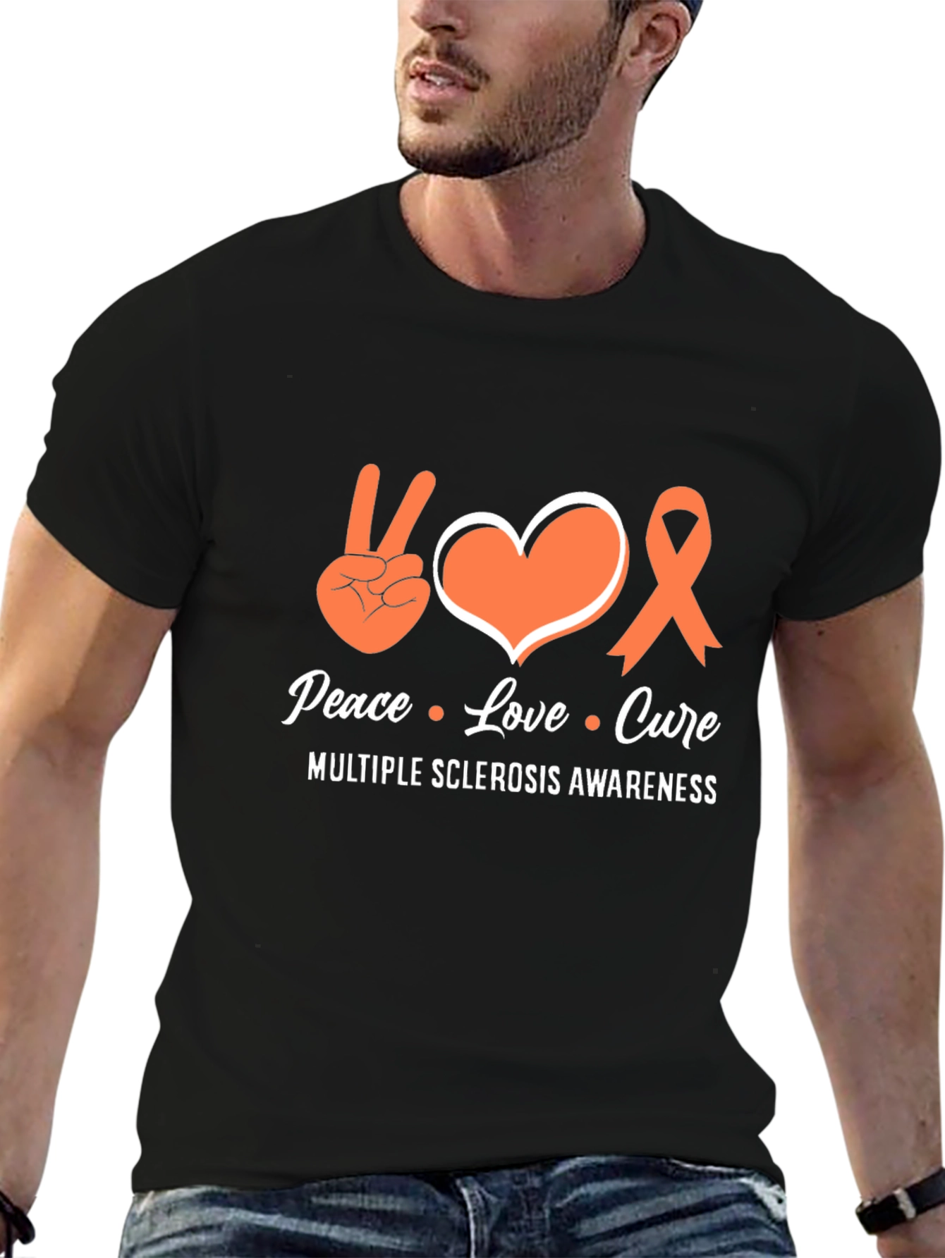 Peace Love Cure MS Awareness T-Shirt