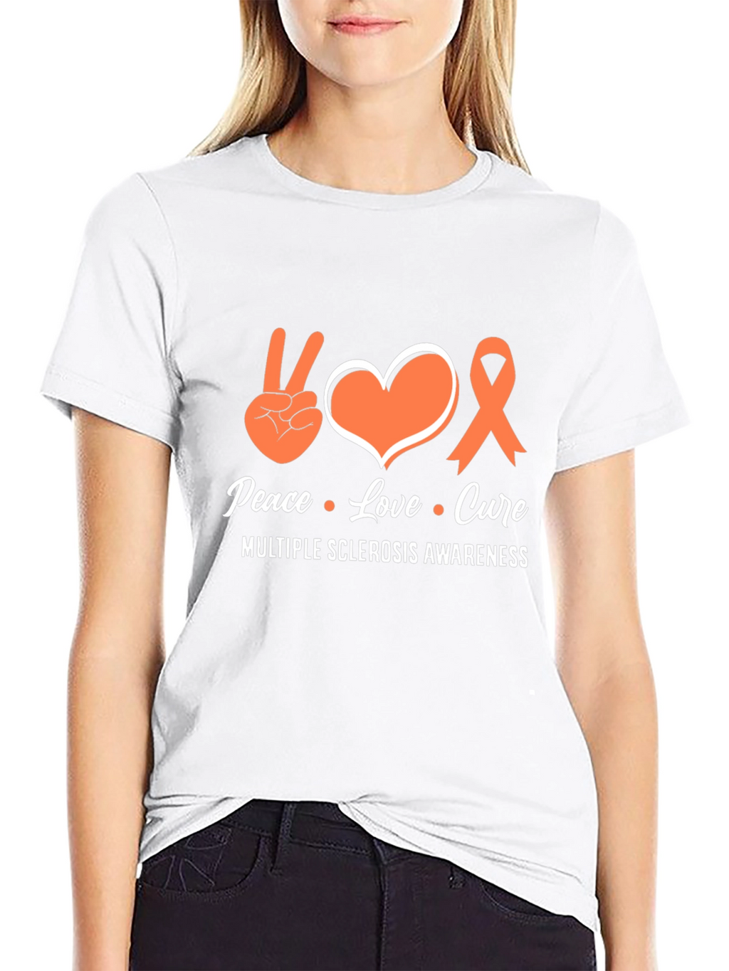 Peace Love Cure MS Awareness T-Shirt