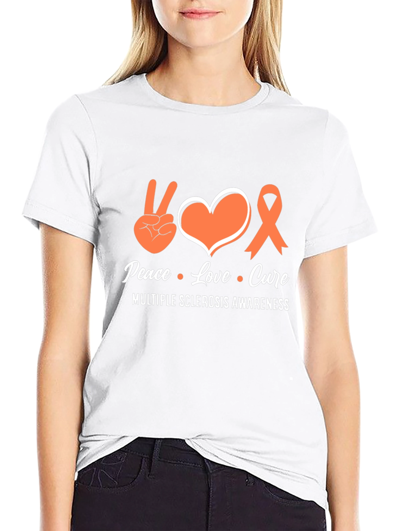 Peace Love Cure MS Awareness T-Shirt