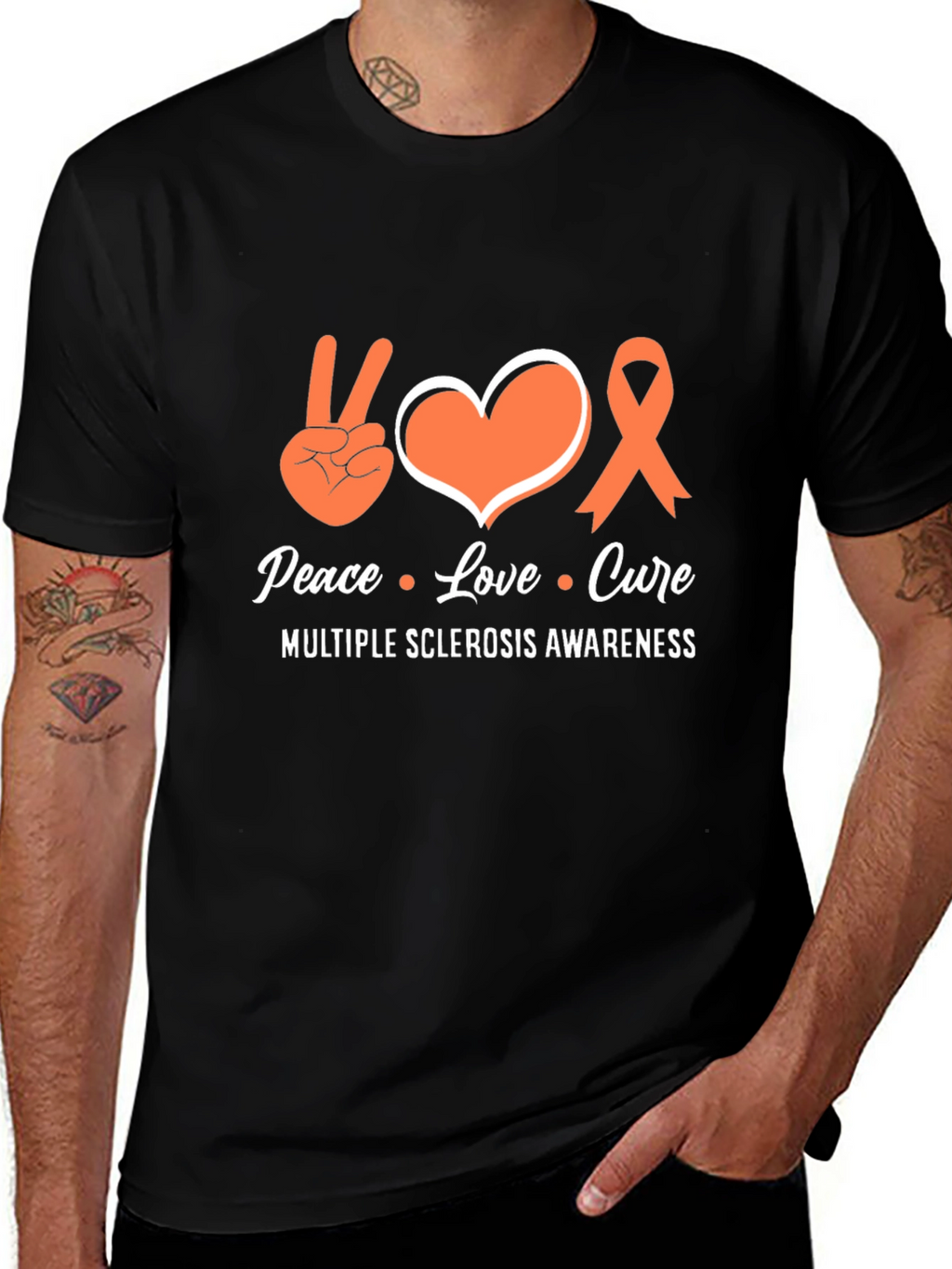 Peace Love Cure MS Awareness T-Shirt