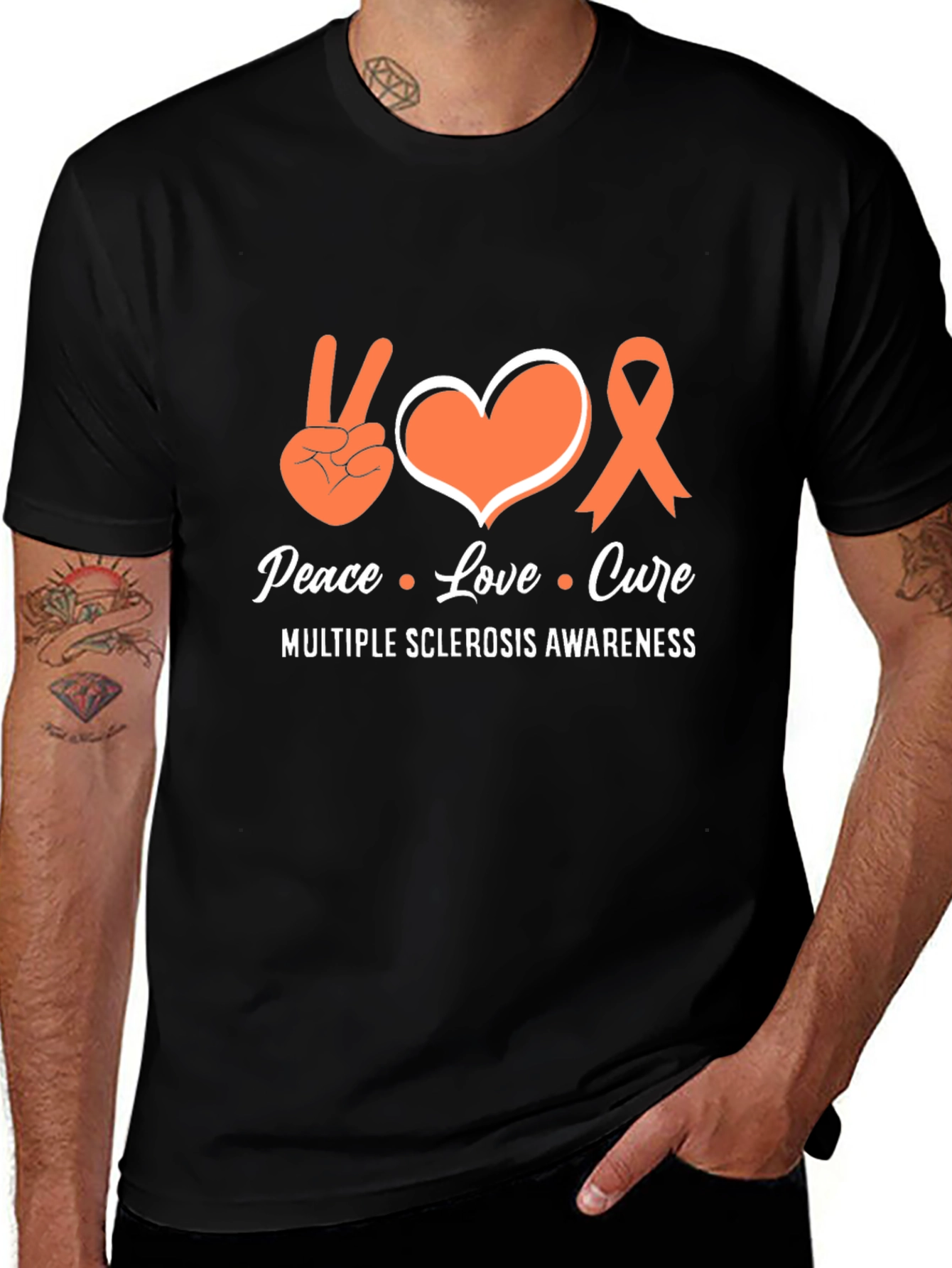 Peace Love Cure MS Awareness T-Shirt