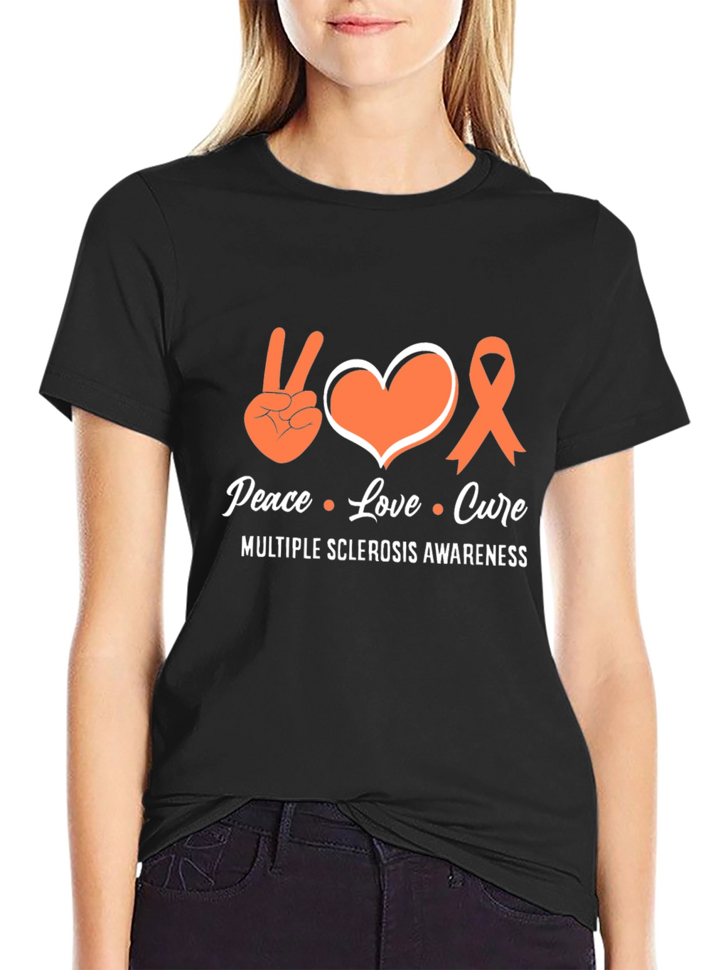 Peace Love Cure MS Awareness T-Shirt