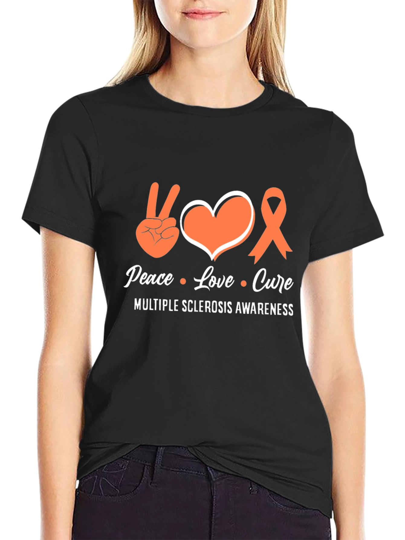Peace Love Cure MS Awareness T-Shirt