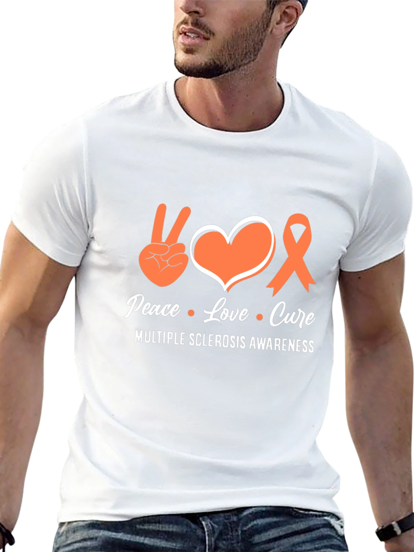 Peace Love Cure MS Awareness T-Shirt