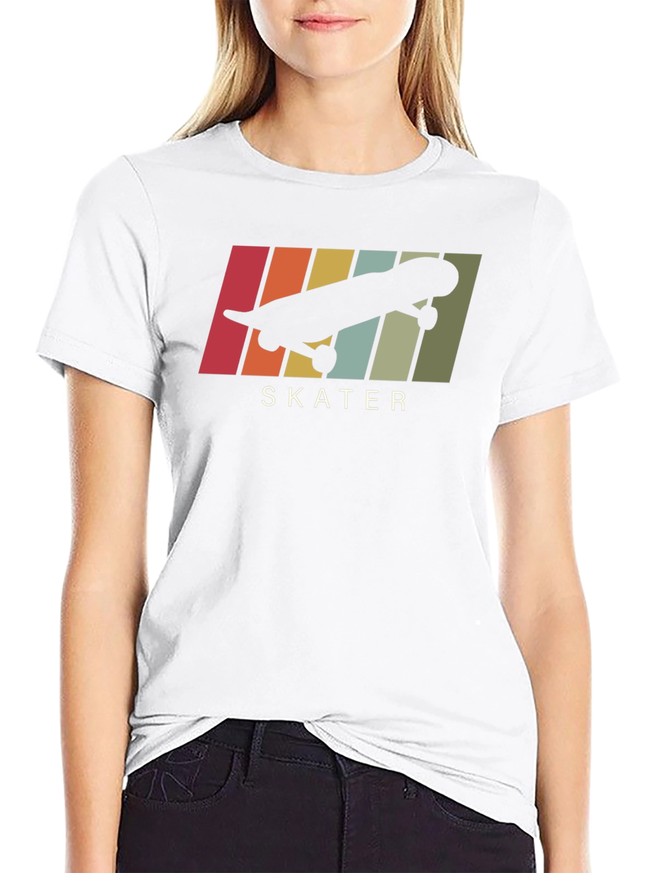 Retro Skater Graphic Tee - Cool Skateboard Design
