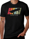 Retro Skater Graphic Tee - Cool Skateboard Design