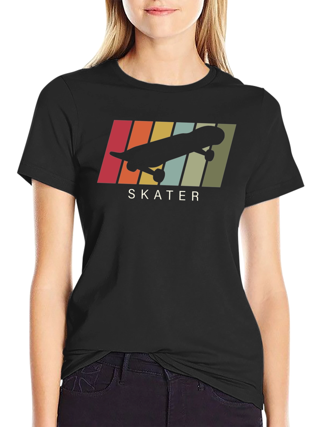 Retro Skater Graphic Tee - Cool Skateboard Design
