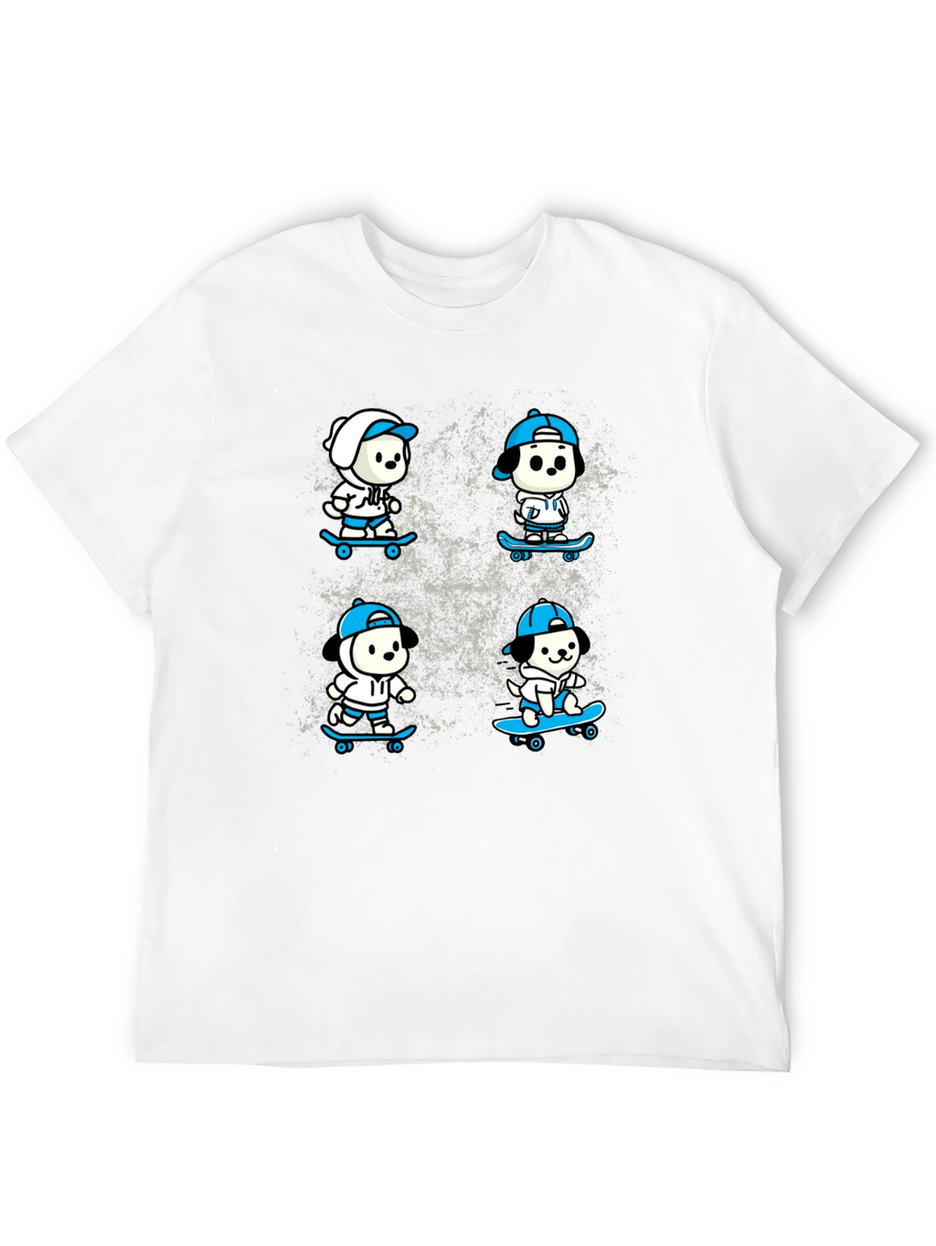 Cool Skateboard Dog T-Shirt - Black