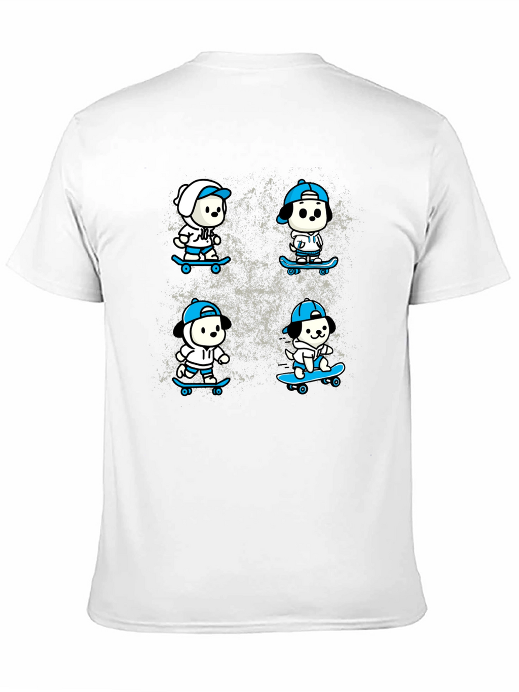 Cool Skateboard Dog T-Shirt - Black