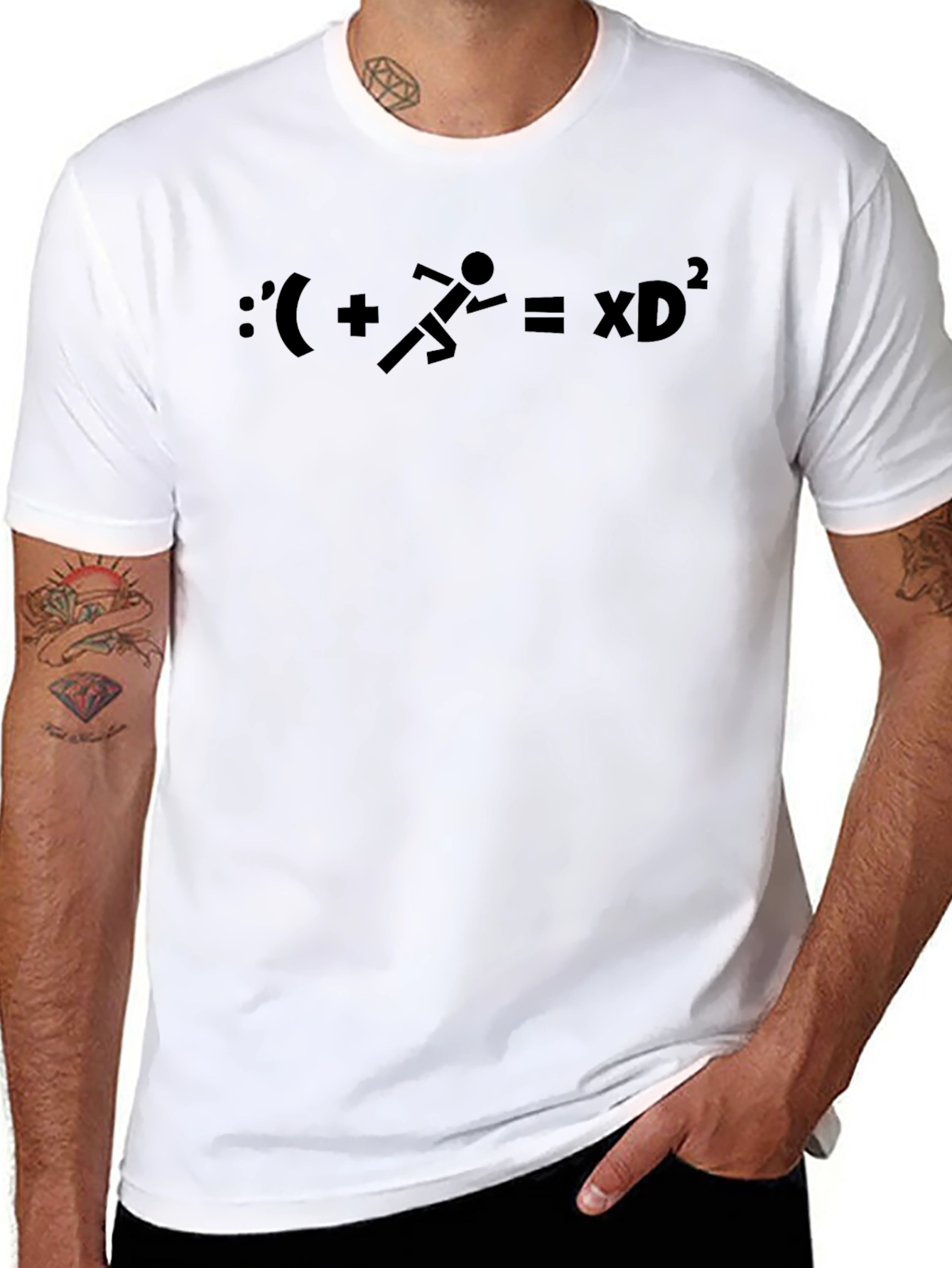 Funny Math Equation Graphic T-Shirt - Black