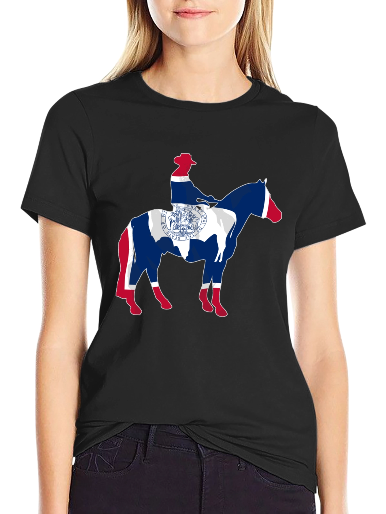 Wyoming State Flag Cowboy T-Shirt