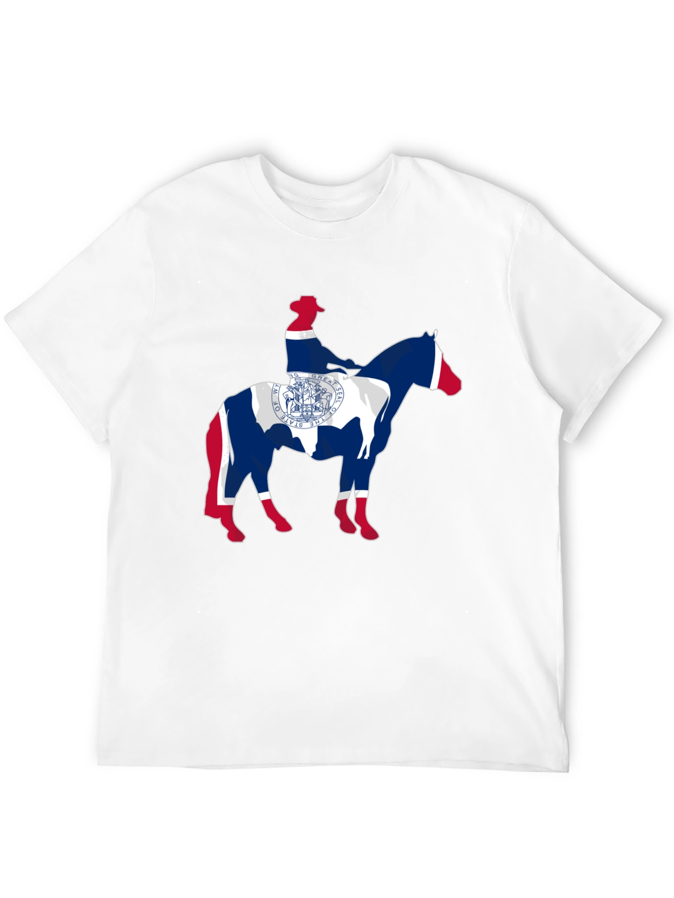 Wyoming State Flag Cowboy T-Shirt