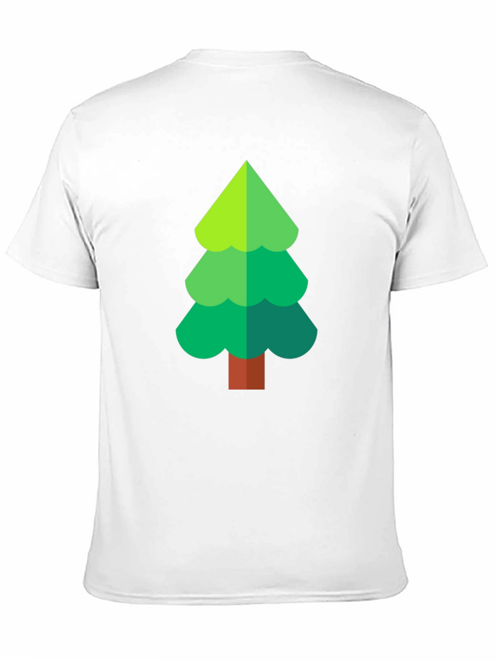 Green Tree Graphic Black T-Shirt