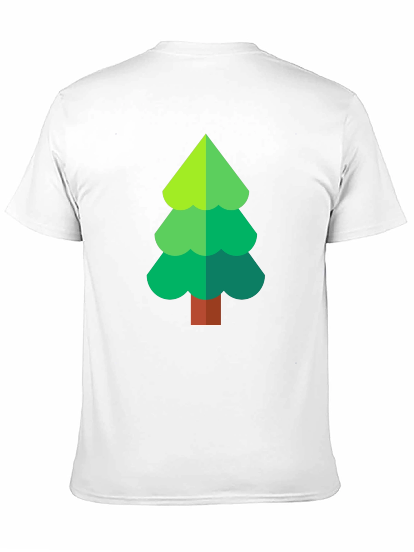 Green Tree Graphic Black T-Shirt