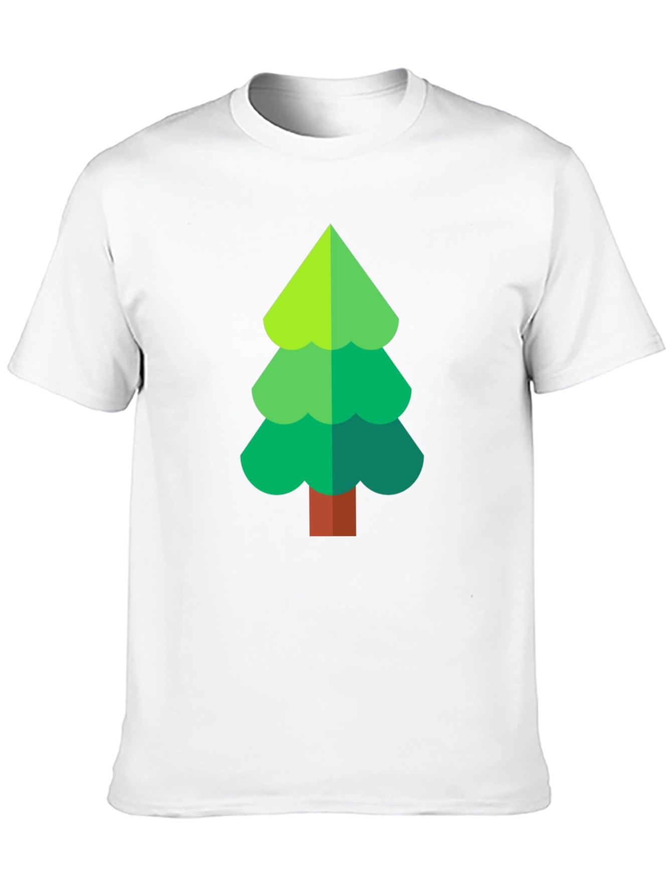 Green Tree Graphic Black T-Shirt