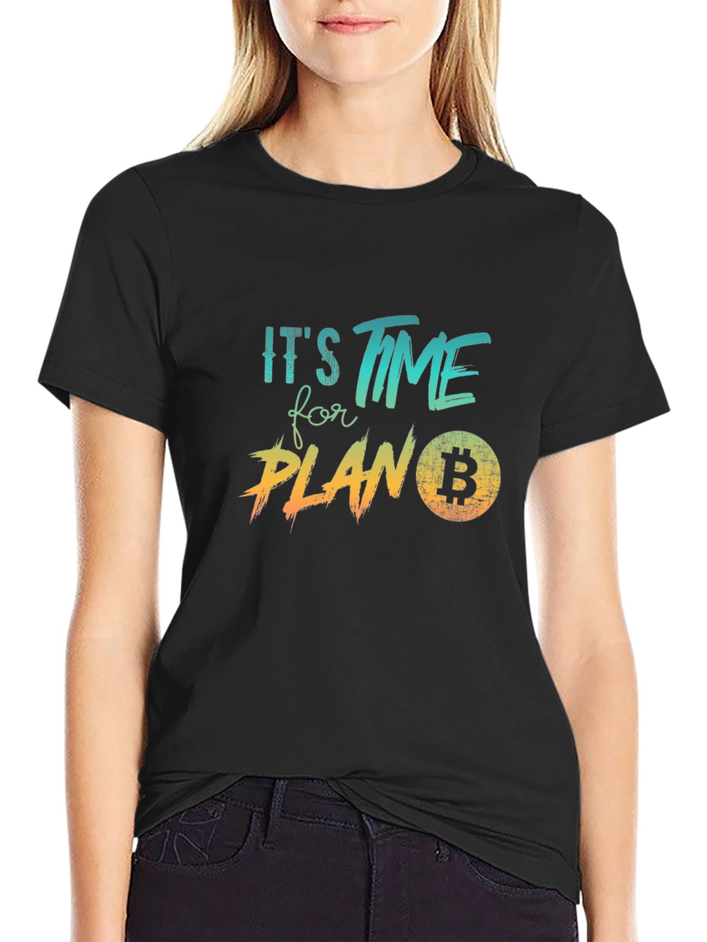 Bitcoin Plan B Black Graphic Tee