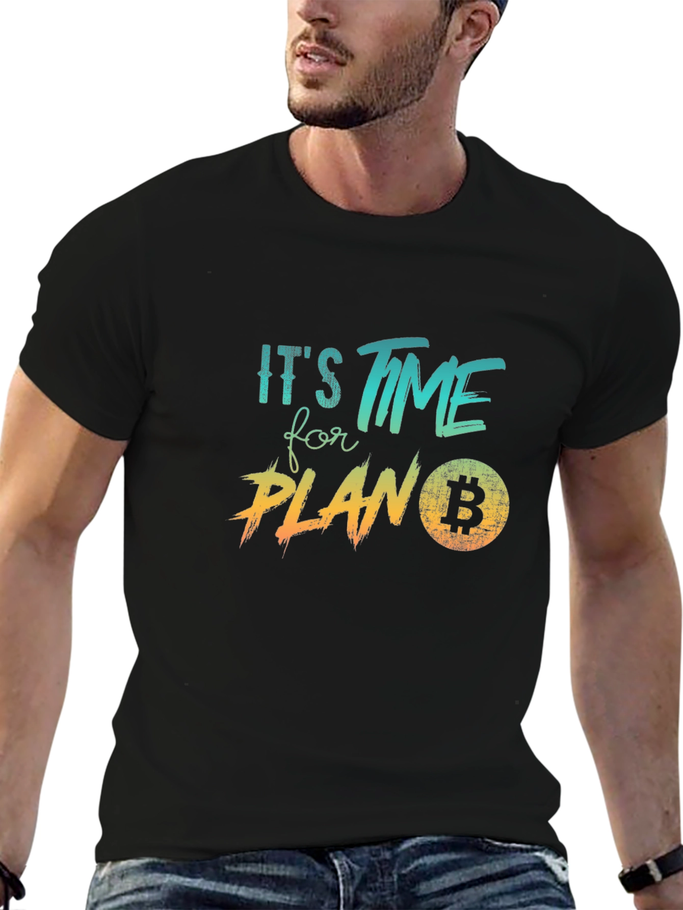 Bitcoin Plan B Black Graphic Tee