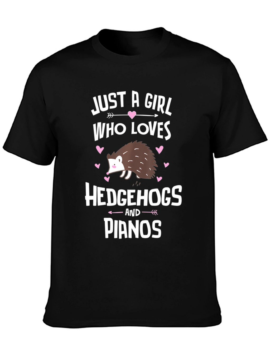 Just A Girl Who Loves Hedgehogs and Pianos T-Shirt