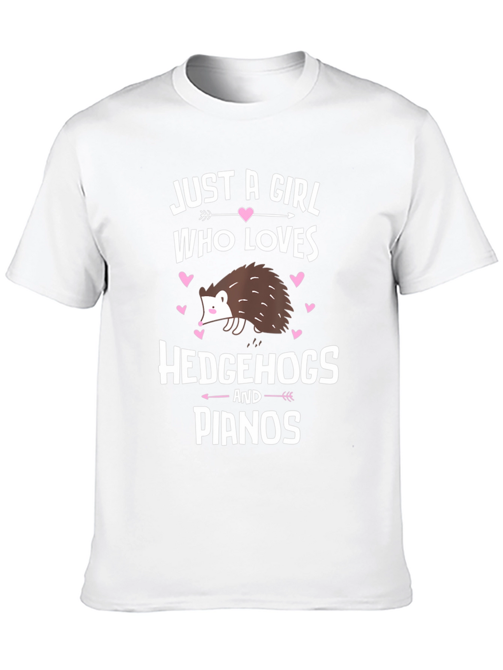 Just A Girl Who Loves Hedgehogs and Pianos T-Shirt