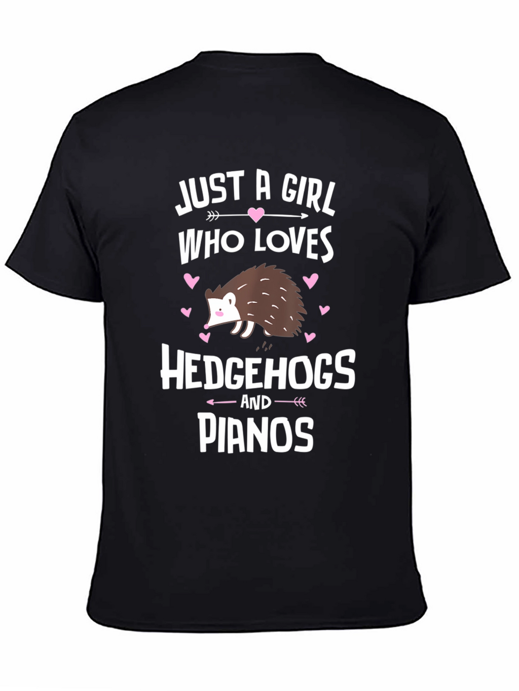 Just A Girl Who Loves Hedgehogs and Pianos T-Shirt