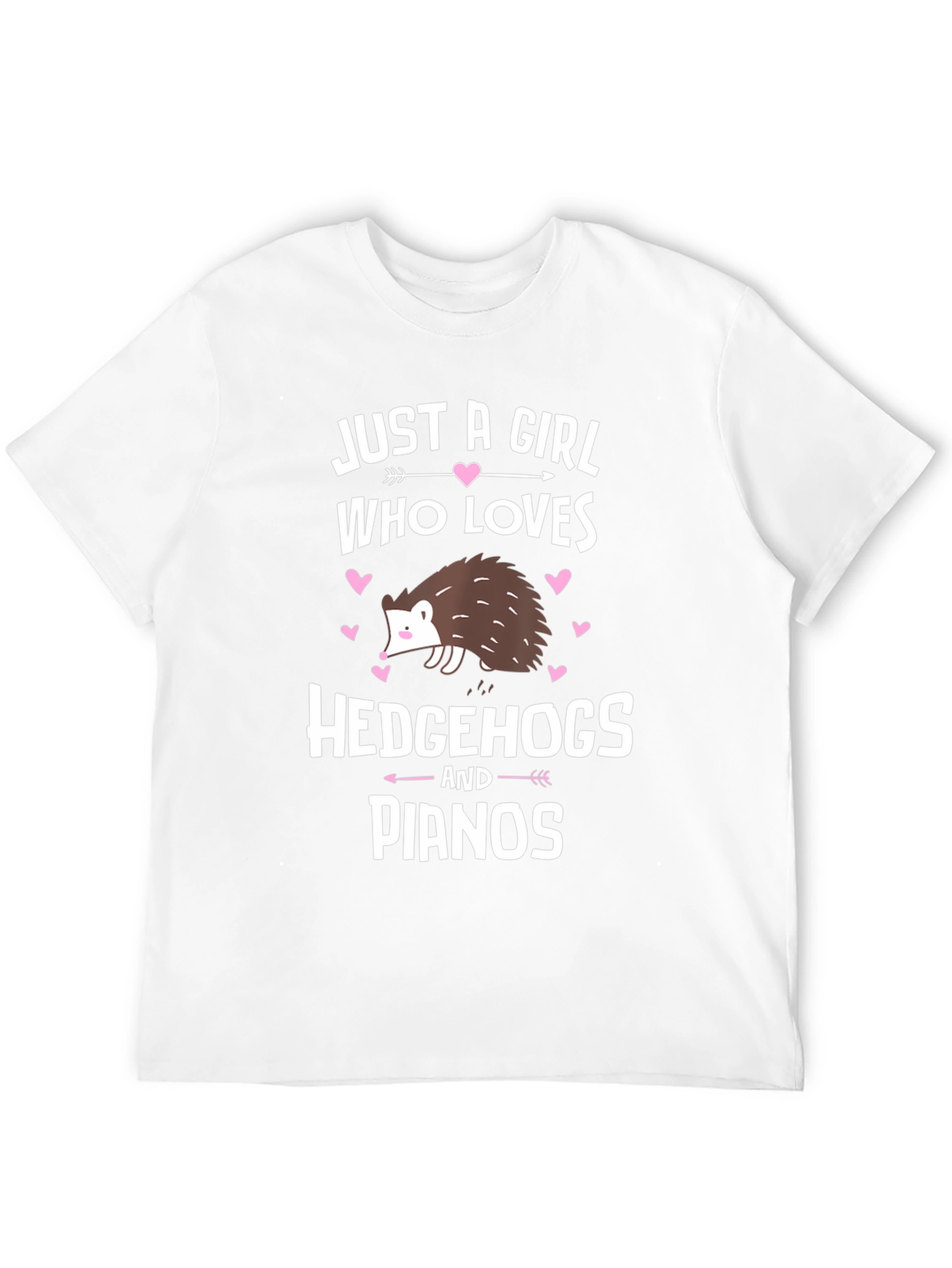 Just A Girl Who Loves Hedgehogs and Pianos T-Shirt