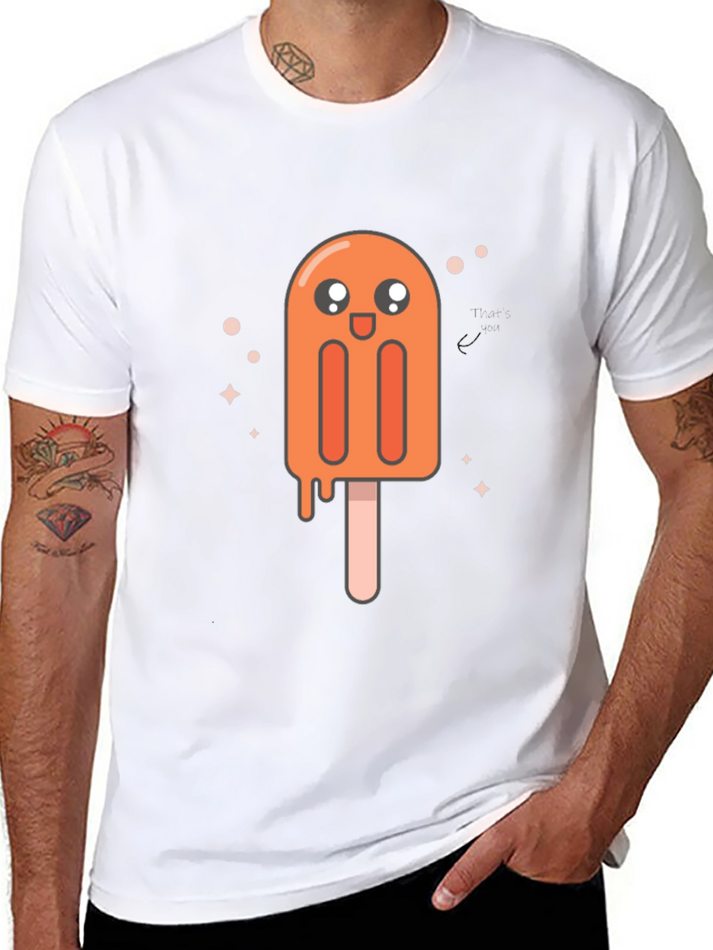 Cute Popsicle Graphic Tee - Black Unisex T-Shirt