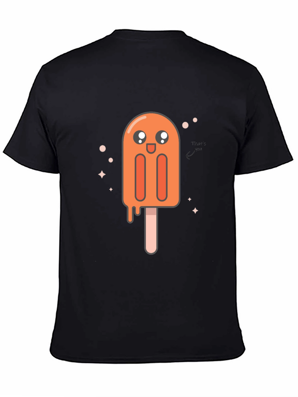 Cute Popsicle Graphic Tee - Black Unisex T-Shirt