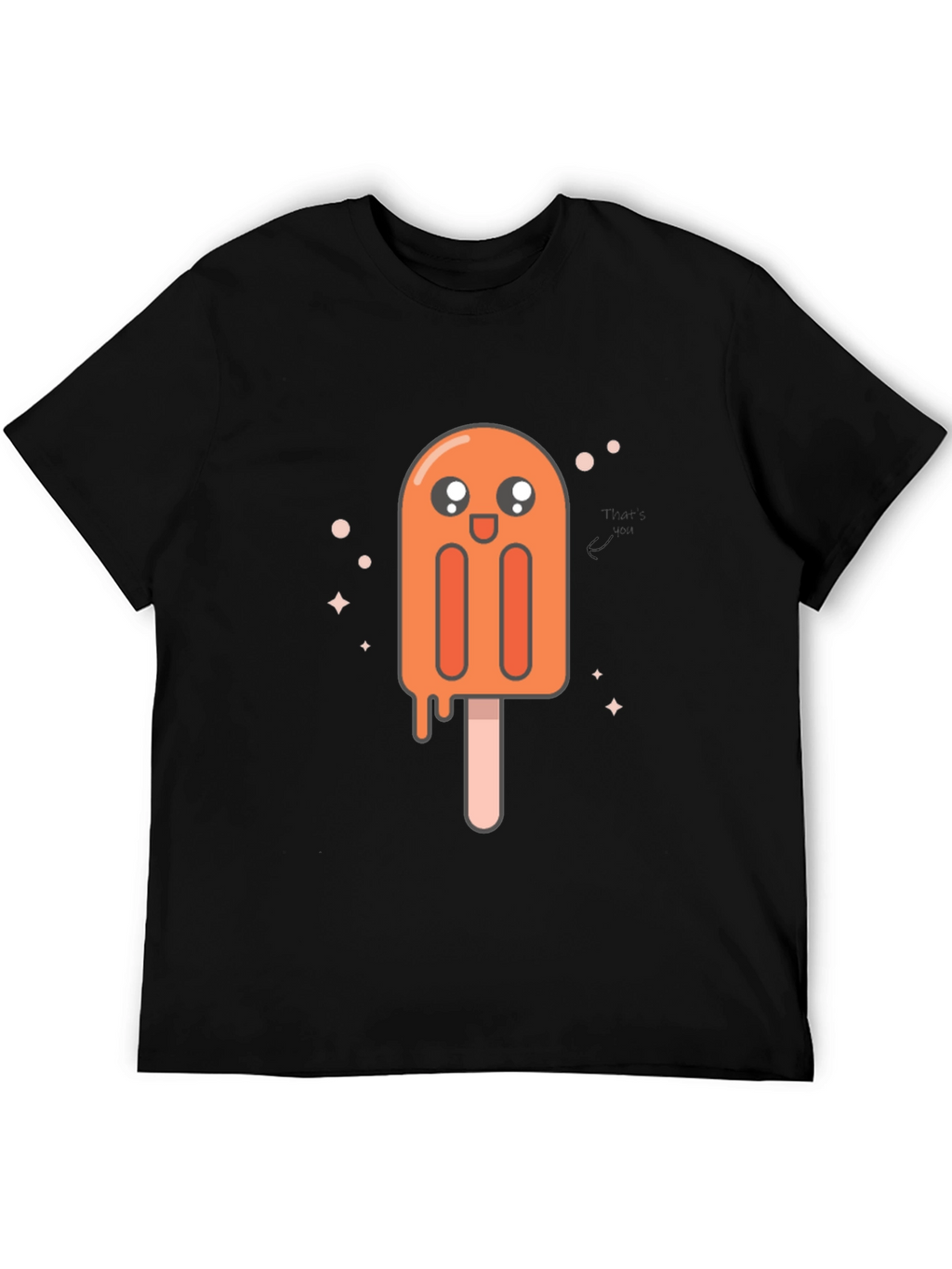 Cute Popsicle Graphic Tee - Black Unisex T-Shirt