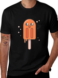 Cute Popsicle Graphic Tee - Black Unisex T-Shirt