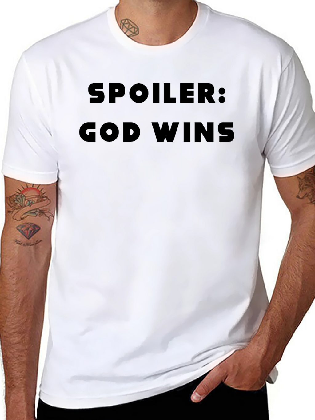 Spoiler God Wins Black T-Shirt