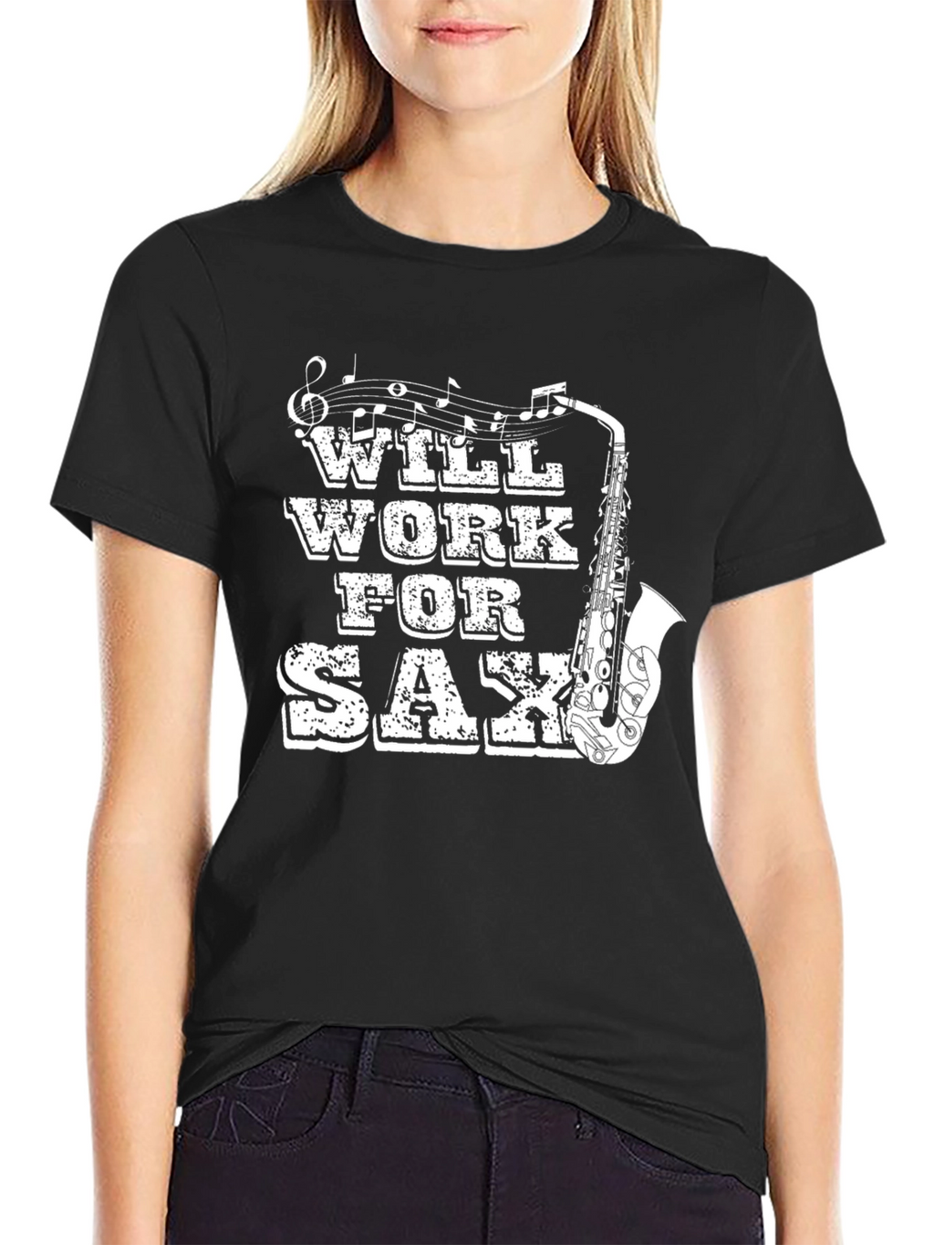 Will Work For Sax T-Shirt