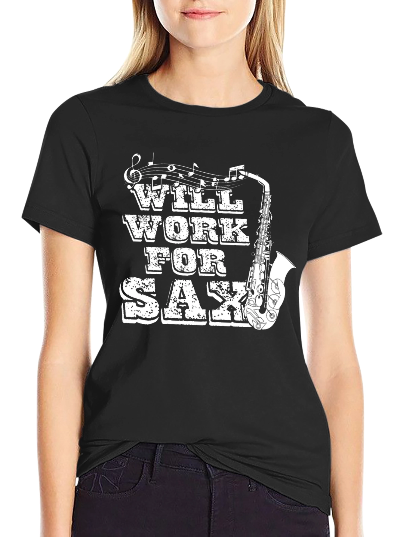 Will Work For Sax T-Shirt