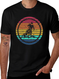 Retro Cycling Graphic T-Shirt - Black