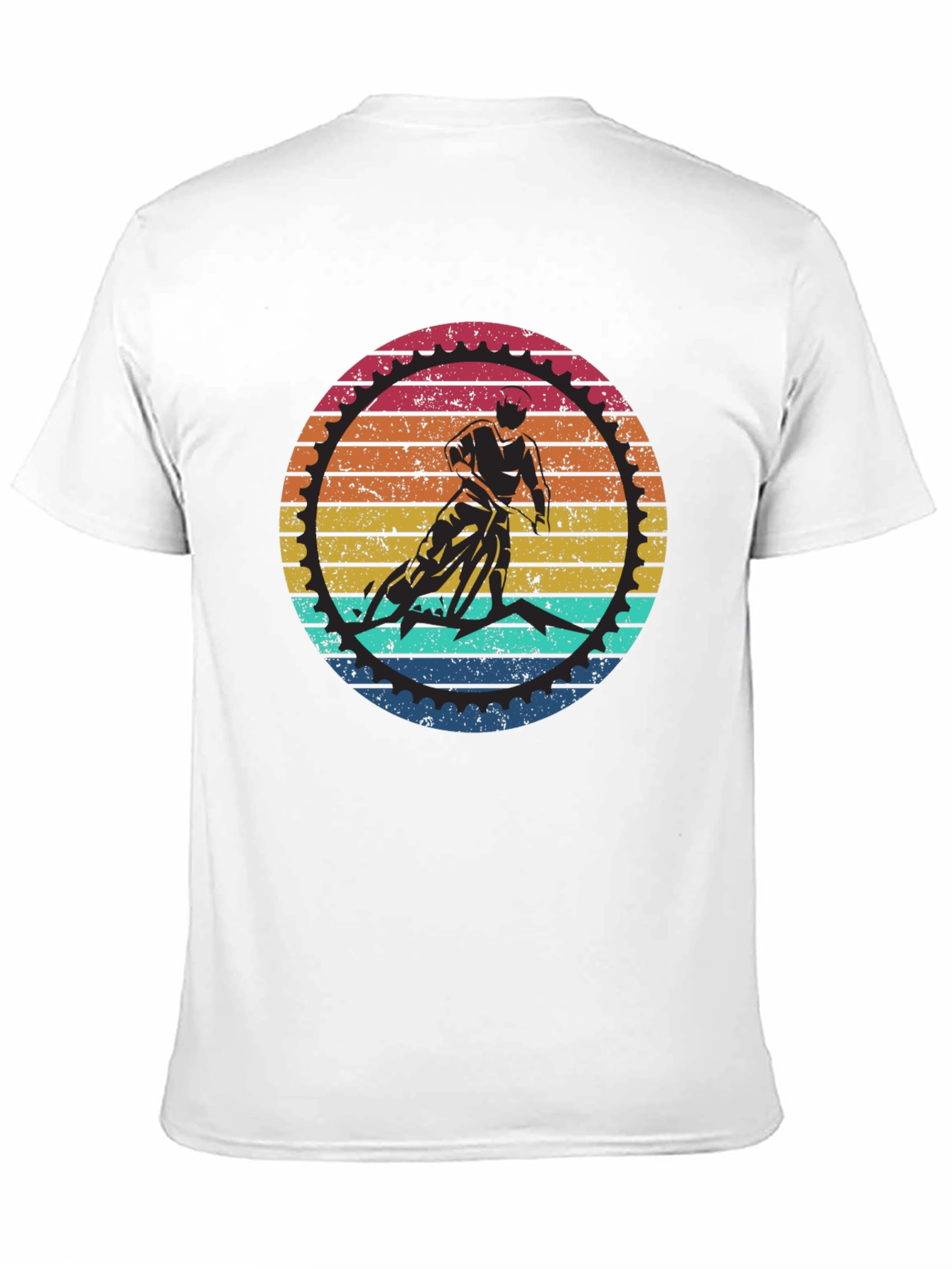 Retro Cycling Graphic T-Shirt - Black
