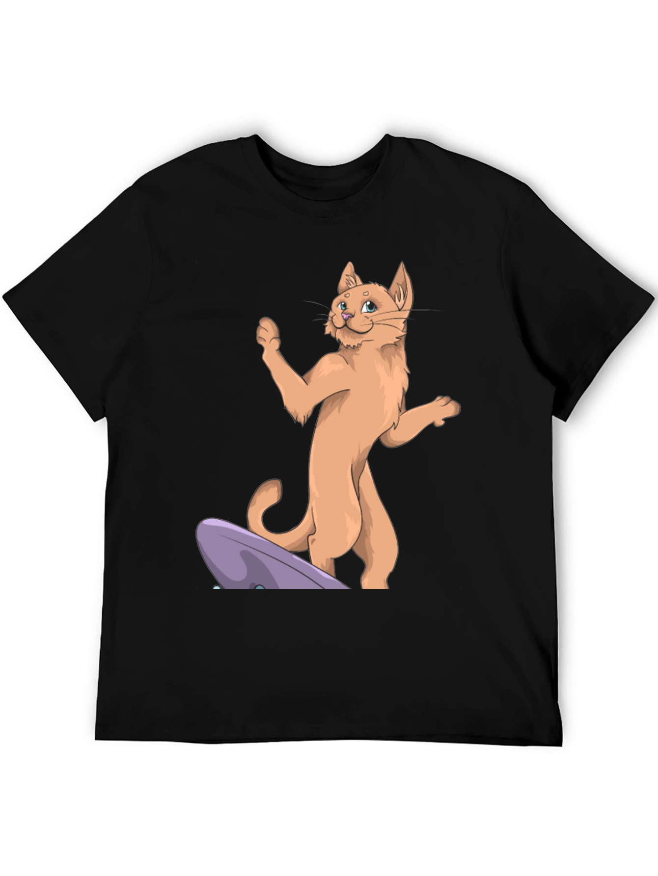Cat Skateboard T-Shirt - Cool Cartoon Tee