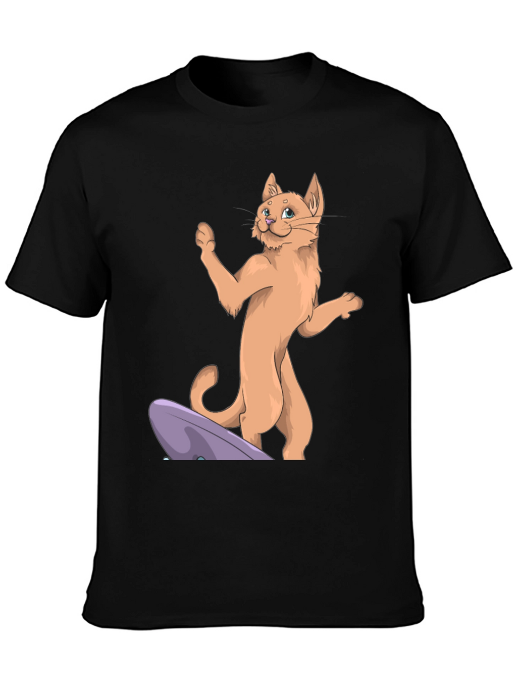 Cat Skateboard T-Shirt - Cool Cartoon Tee
