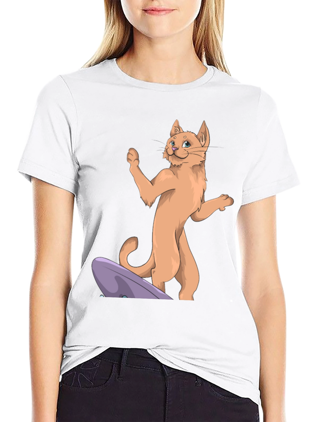 Cat Skateboard T-Shirt - Cool Cartoon Tee