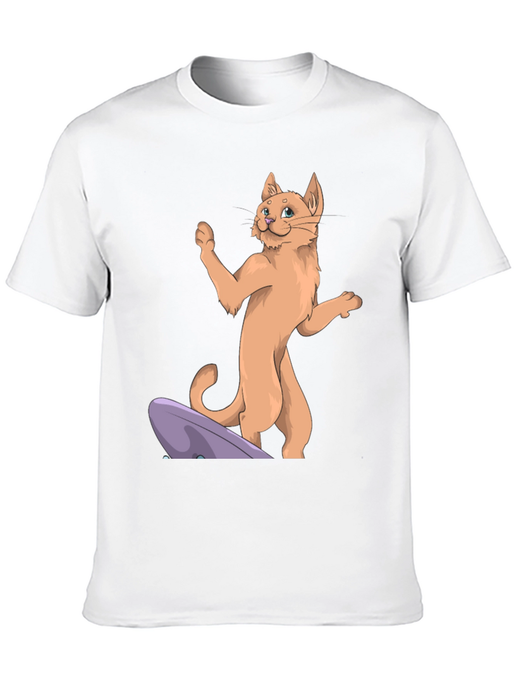 Cat Skateboard T-Shirt - Cool Cartoon Tee