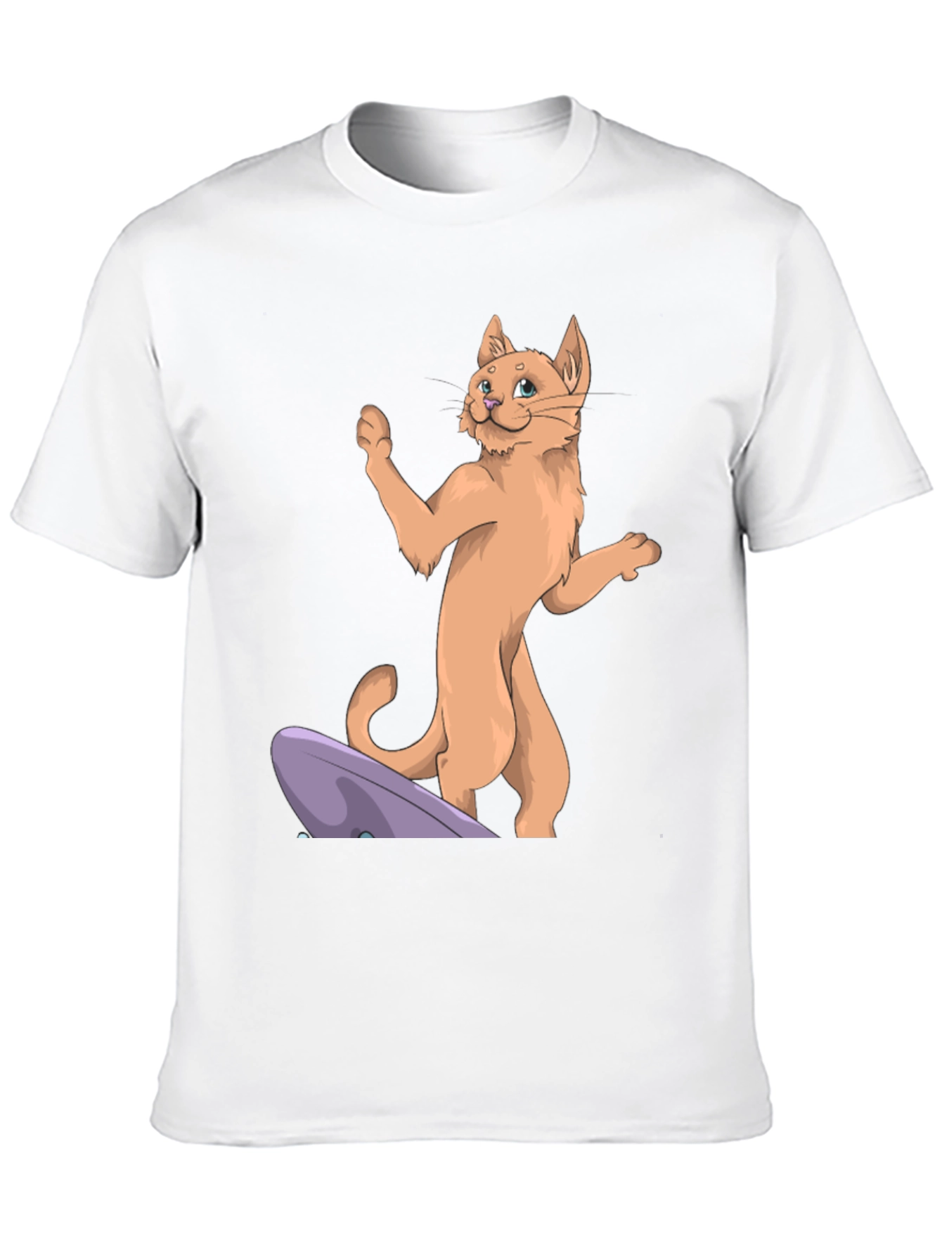 Cat Skateboard T-Shirt - Cool Cartoon Tee