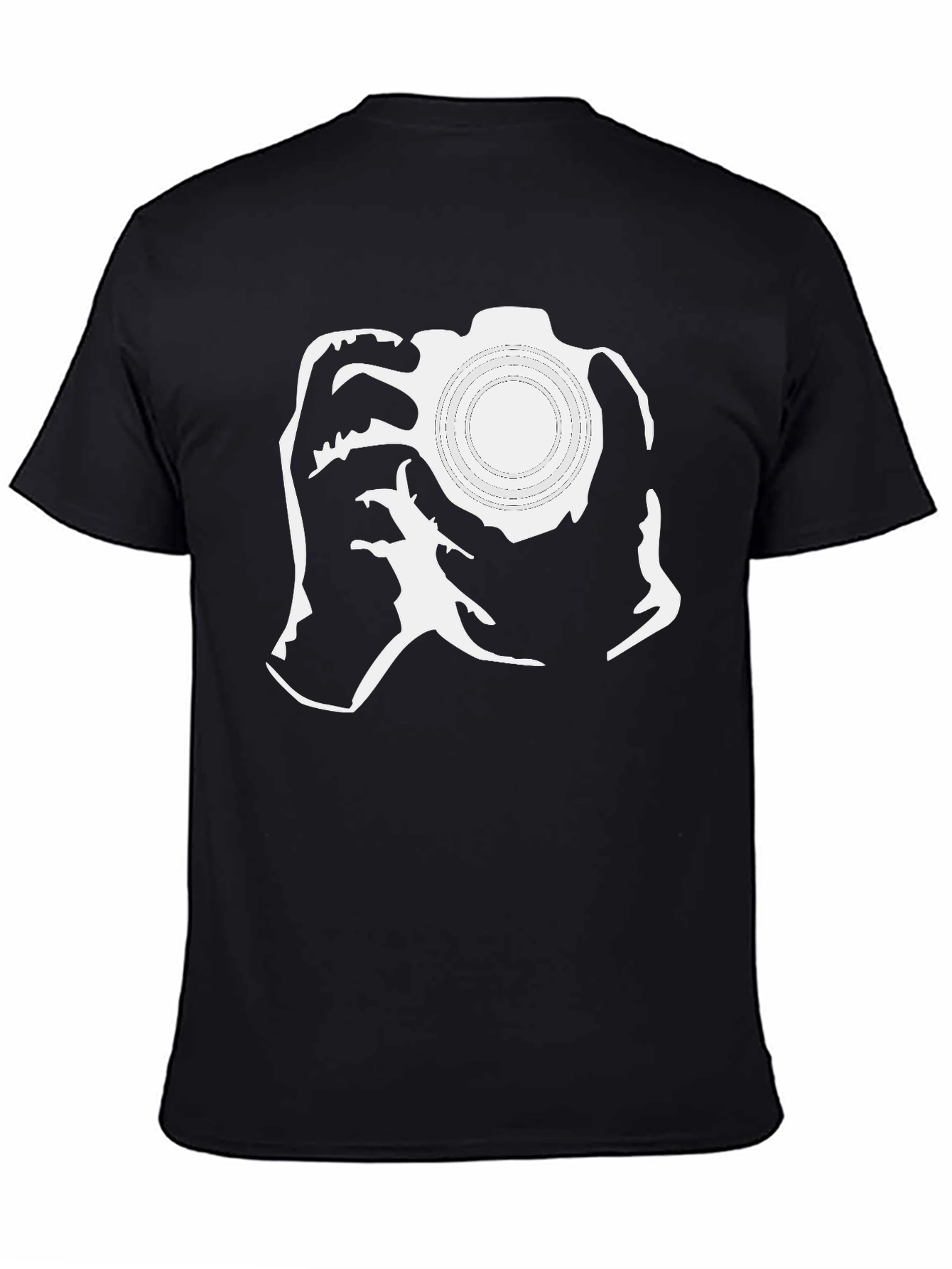 Camera Graphic Black Tee - Photographer Gift