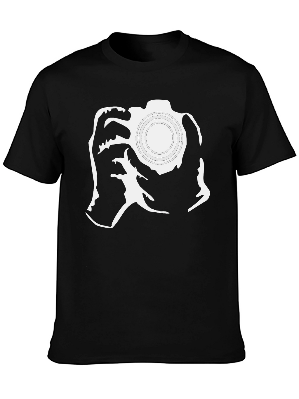 Camera Graphic Black Tee - Photographer Gift