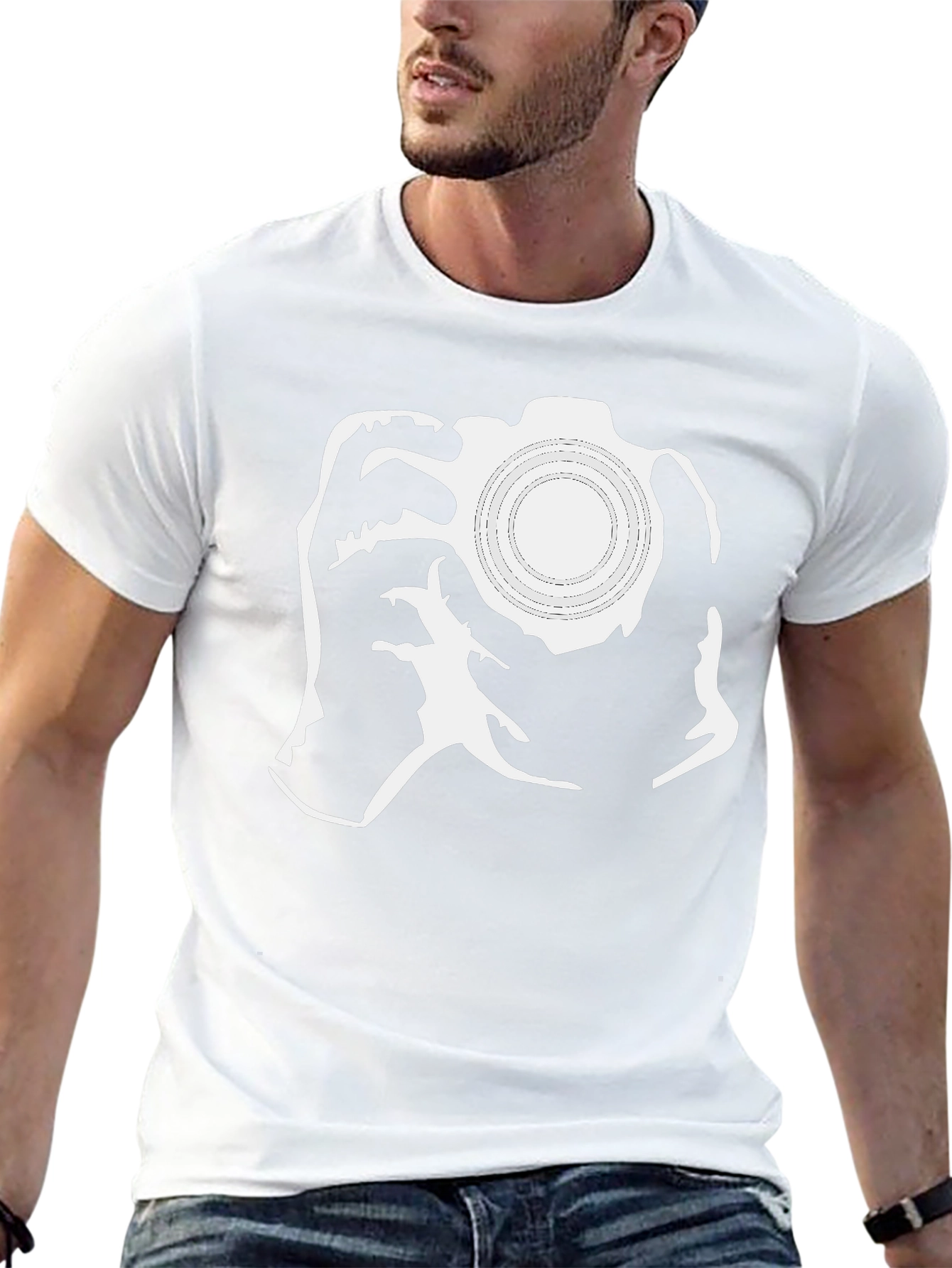 Camera Graphic Black Tee - Photographer Gift