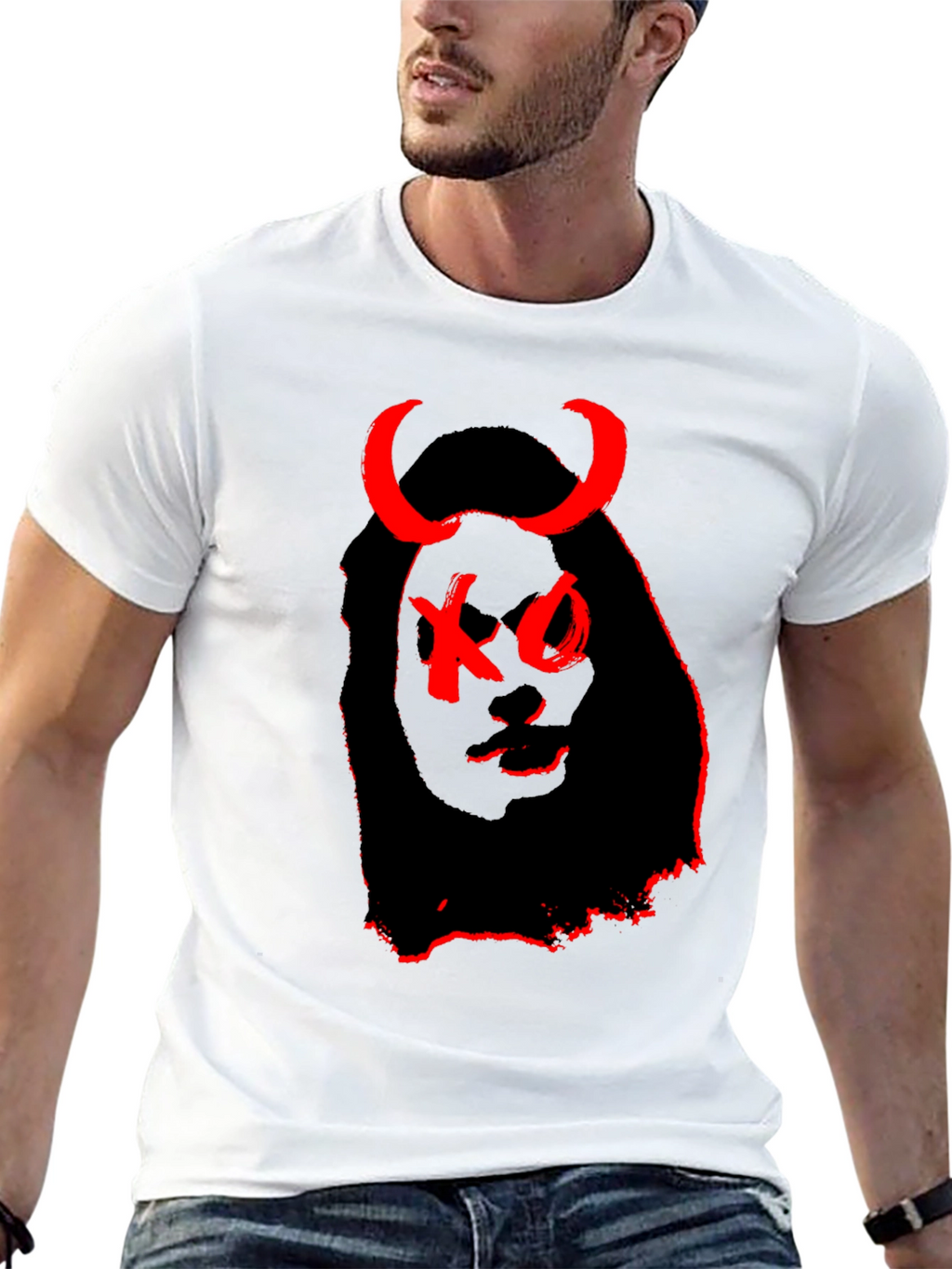 XO Devil Graphic T-Shirt - Black