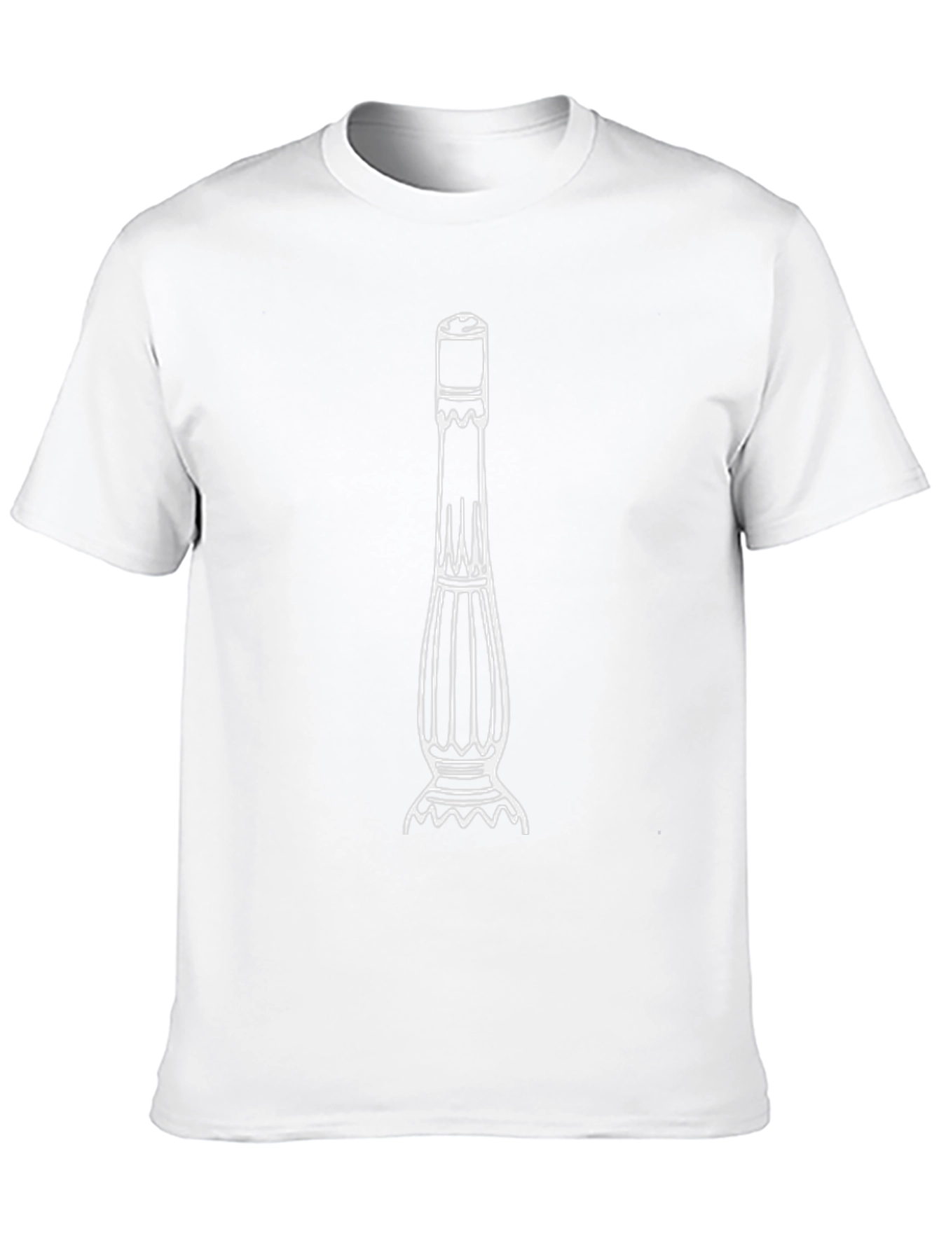 Mens Black T-Shirt with White Beater Design