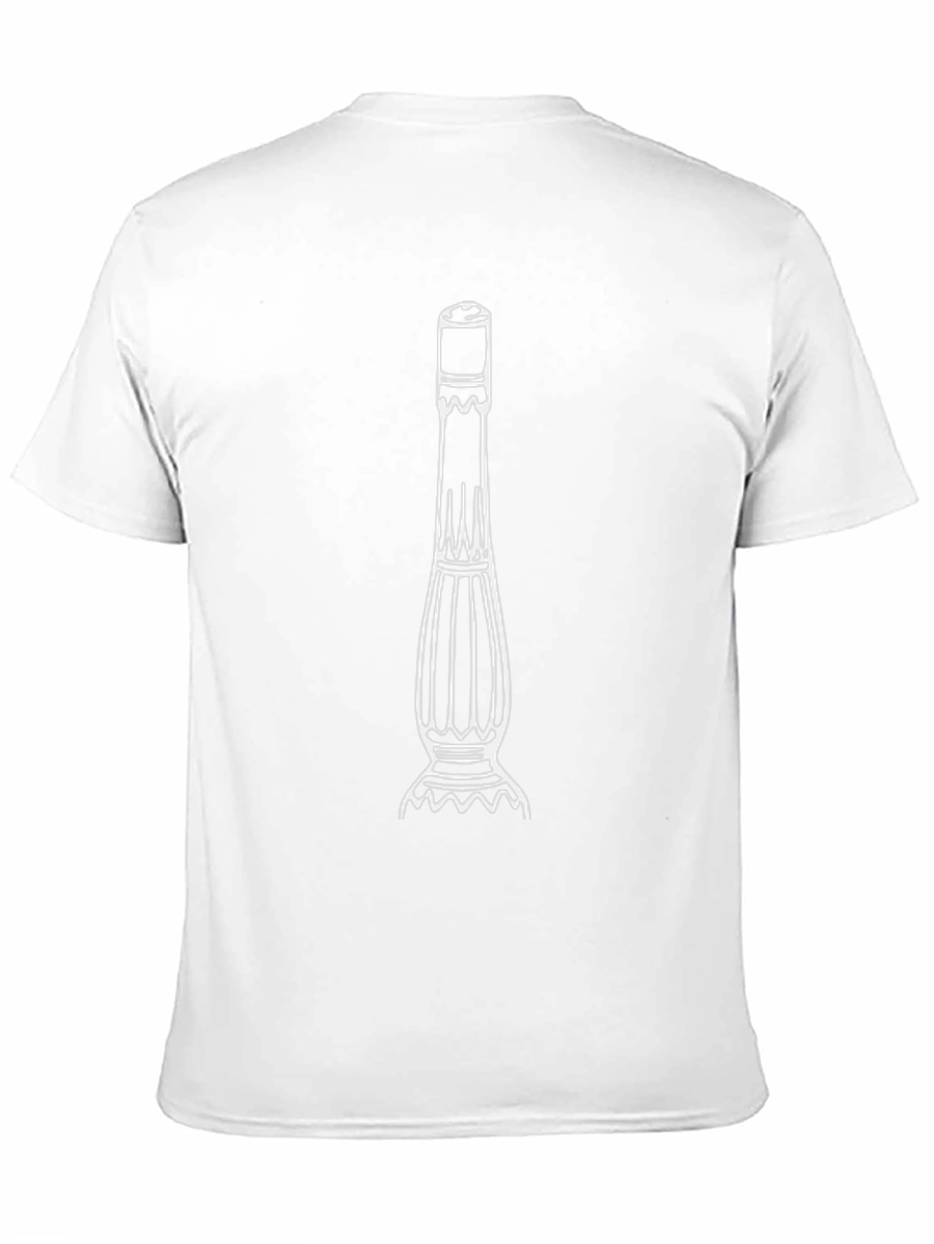 Mens Black T-Shirt with White Beater Design